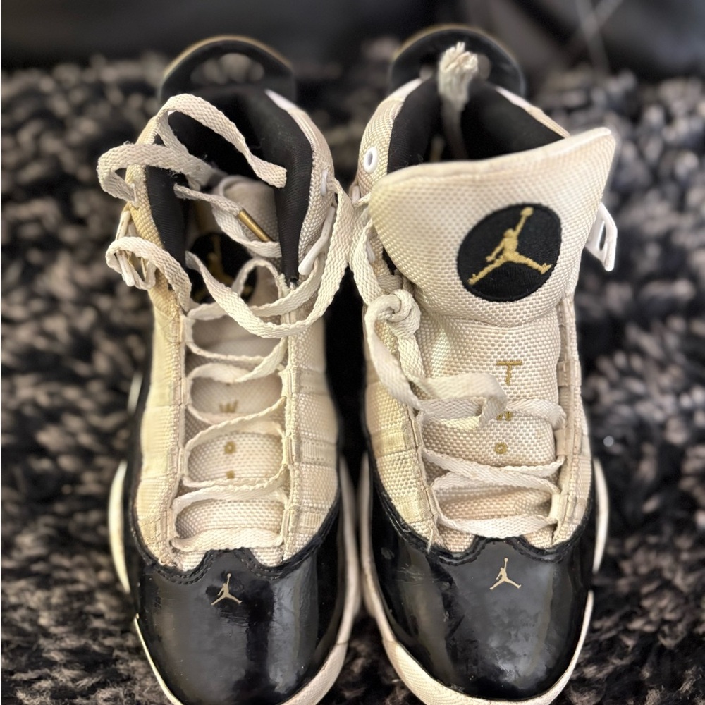 Jordan Black and Cream Sneakers Classic Style